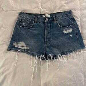 Reformation Dixie High Rise Jean Short Size 29 Colorado Destroyed